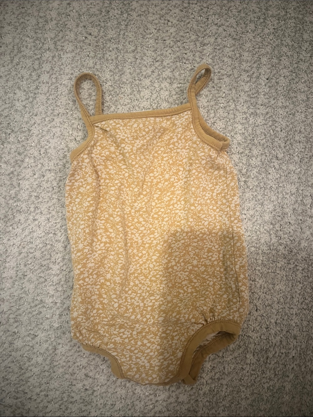 H&M Yellow Floral Strap One-Piece Bodysuit